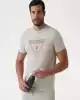 Guess Erkek Gri Üçgen Logolu Nakış İşlemeli T-Shirt