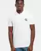 Calvin Klein Erkek Monogram Polo Yaka Beyaz T-shirt