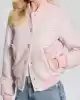 Guess Kadın Pembe Dolgulu Eco Gloria Tüvit Ceket