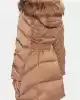 Guess Kadın 4G Logo Kemerli Kahverengi Şişme Mont