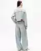Tommy Jeans Kadın Açık Mavi Oversize Crop Denim Ceket