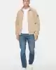 Calvin Klein Erkek Fermuarlı Bej Bomber Ceket