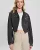 Guess Kadın Siyah Eco Sandy Denim Biker Ceket