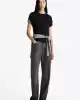 Tommy Hilfiger Kadın  Siyah Yuvarlak  Yaka  Slim T-Shirt