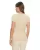 Guess Kadın Kahverengi Çita Desenli Üçgen Logolu T-Shirt
