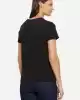 Guess Kadın Siyah Parıltılı Pullu Logolu Bej T-Shirt