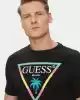 Guess Erkek Siyah Logolu Tişört