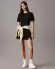 Calvin Klein Kadın Siyah Regular Fit Logolu Crop T-Shirt