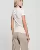 Guess Kadın Beyaz Logo Baskılı Jarse V Yaka T-Shirt