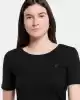 Guess Kadın Siyah Logolu T-Shirt