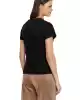 Guess Kadın Taşlı 4G Logolu Siyah T-shirt