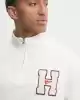 Tommy  Jeans  Erkek Beyaz Fermuarlı Sweatshirt