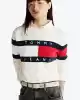 Tommy Hilfiger Kadın Renk Bloklu Bej Bayrak Kazak
