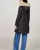 Tommy Jeans Kadın Kürk Kaplamalı Siyah Mont