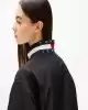 Tommy Hilfiger Logo Yaka Su İtici Siyah Ceket