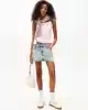 Tommy Jeans Kadın  Bisiklet Yaka Beyaz  T-Shirt