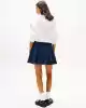 Tommy Hilfiger Kadın Fit And Flare Mini Lacivert  Etek