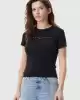 Tommy Jeans  Kadın Siyah Slim Fit T-Shirt