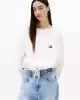 Tommy Jeans Kadın Beyaz Fit Sweatshirt