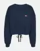 Tommy Jeans Kadın Lacivert Bağcık Detaylı Logolu Sweatshirt

