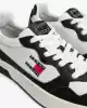 Tommy Hilfiger Erkek Deri Siyah Beyaz Sneaker