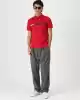 Tommy Hilfiger Erkek Kırmızı Polo Yaka Şerit Logo T-Shirt