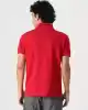 Tommy Hilfiger Erkek Kırmızı Polo Yaka Şerit Logo T-Shirt