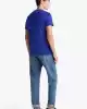 Tommy Hilfiger Erkek Mavi Slim Fit Logo Nakışlı T-Shirt