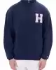 Tommy  Jeans  Erkek Lacivert  Fermuarlı Sweatshirt