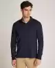Tommy Hilfiger Erkek  Mavi Regular Fit Çizgili Kazak