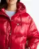 Tommy Jeans  Kadın  Kırmızı Puffer Mont