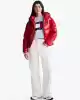 Tommy Jeans  Kadın  Kırmızı Puffer Mont