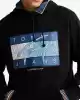 Tommy Hilfiger Logolu Erkek Siyah Sweatshırt