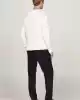 Tommy Hilfiger Erkek Logolu Bisiklet Yaka Beyaz Kazak