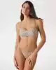 Guess Kadın Kahverengi 4G Logo Bralet Bikini Üstü