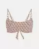 Guess Kadın Kahverengi 4G Logo Bralet Bikini Üstü