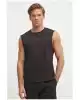 Calvin Klein Erkek Siyah Regular Fit Kolsuz T-Shirt