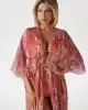 Guess Kadın Pembe Uzun Kimono