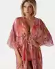 Guess Kadın Pembe Uzun Kimono