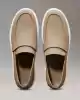 Calvin Klein Erkek   Bej  Deri Loafer