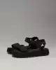 Calvin Klein  Kadın  Siyah  Tuval Platform Sandalet