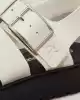 Calvin Klein Kadın Siyah-Beyaz  Deri Balıkçı Sandalet