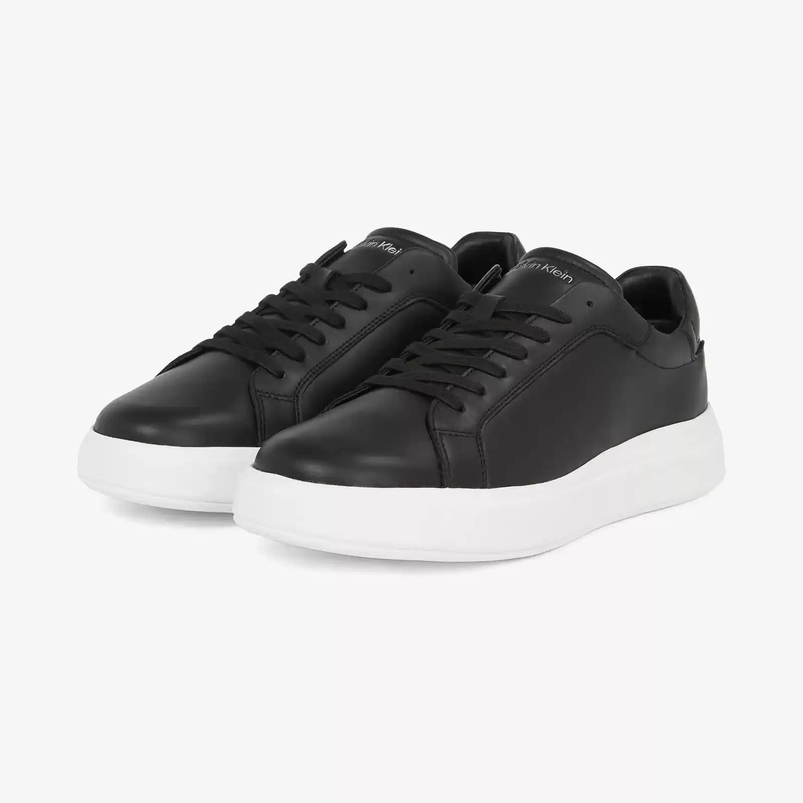 Calvin Klein Erkek Siyah Deri Sneaker