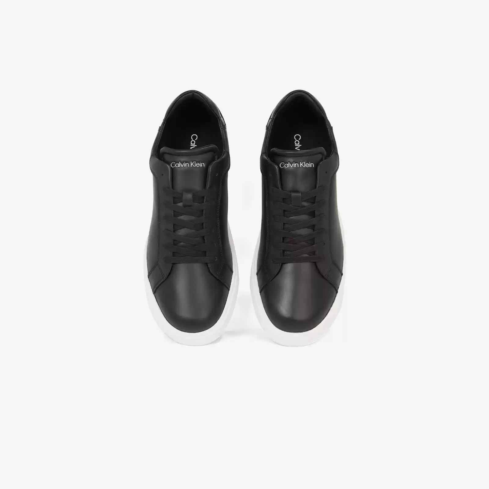 Calvin Klein Erkek Siyah Deri Sneaker