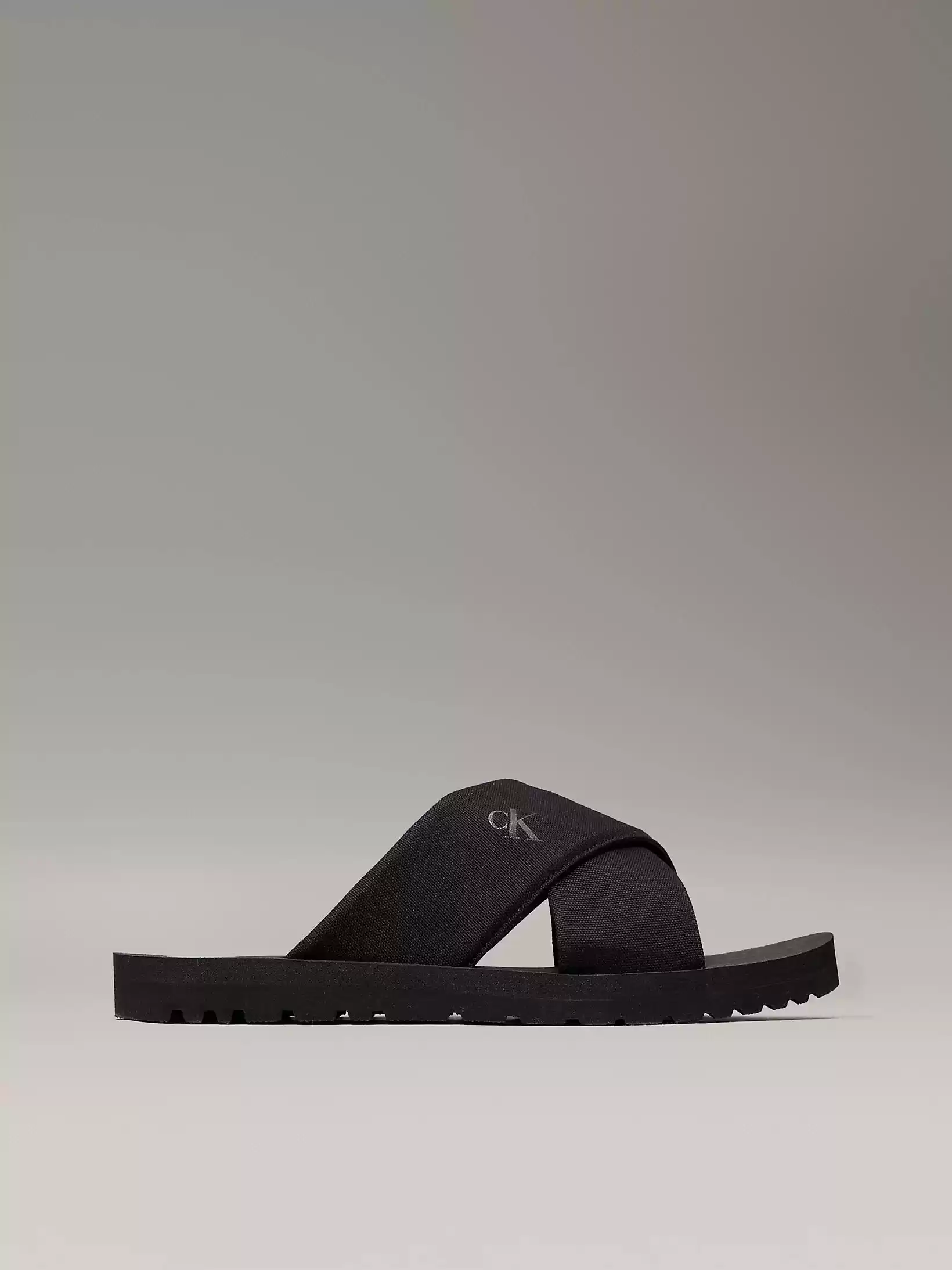 Calvin Klein Erkek Siyah  Ck Logolu Terlik