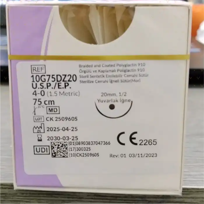 Trusynth PGA Sütür 75cm YUVARLAK (Emilebilir) 12li Kutu No: 0