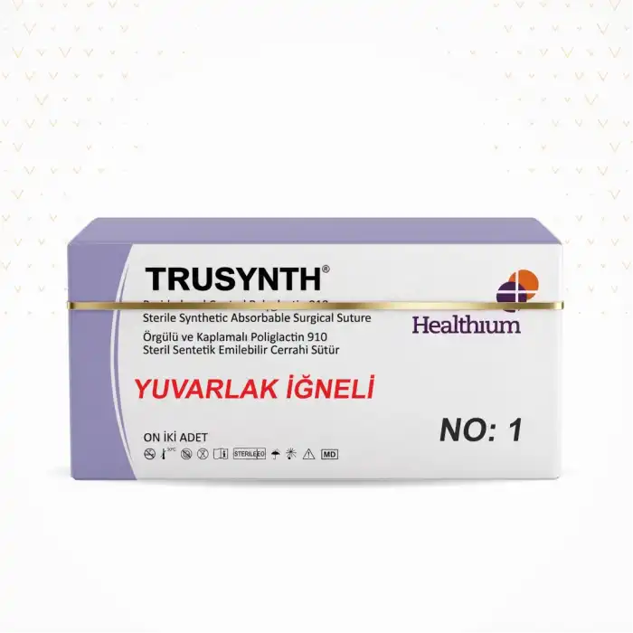 Trusynth PGA Sütür 75cm YUVARLAK (Emilebilir) 12li Kutu No: 1