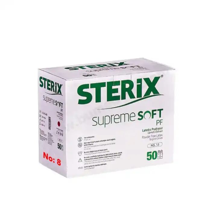 Sterix Steril Eldiven Pudrasız Kutu 50 Adet No: 8,5