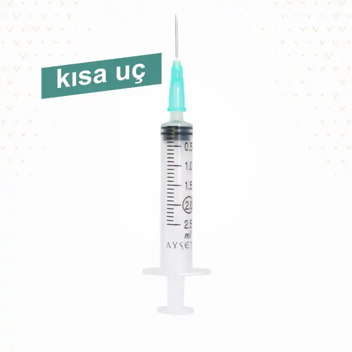 Ayset 2 ml 3 Parça (Contalı) Kısa Yeşil Uçlu Veteriner Enjektörü 300lü Paket