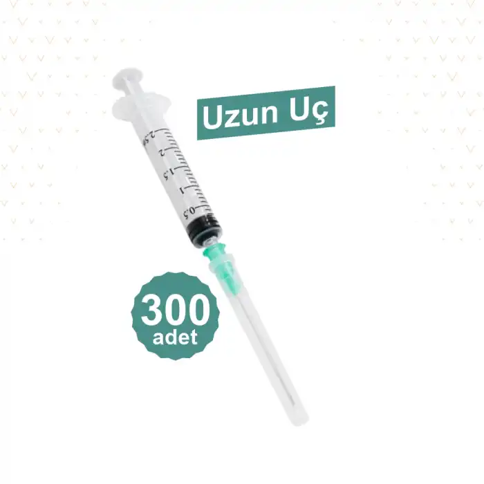 Ayset 2ml (Contalı) 3P Uzun Yeşil Uçlu Enjektör 300lü Kutu